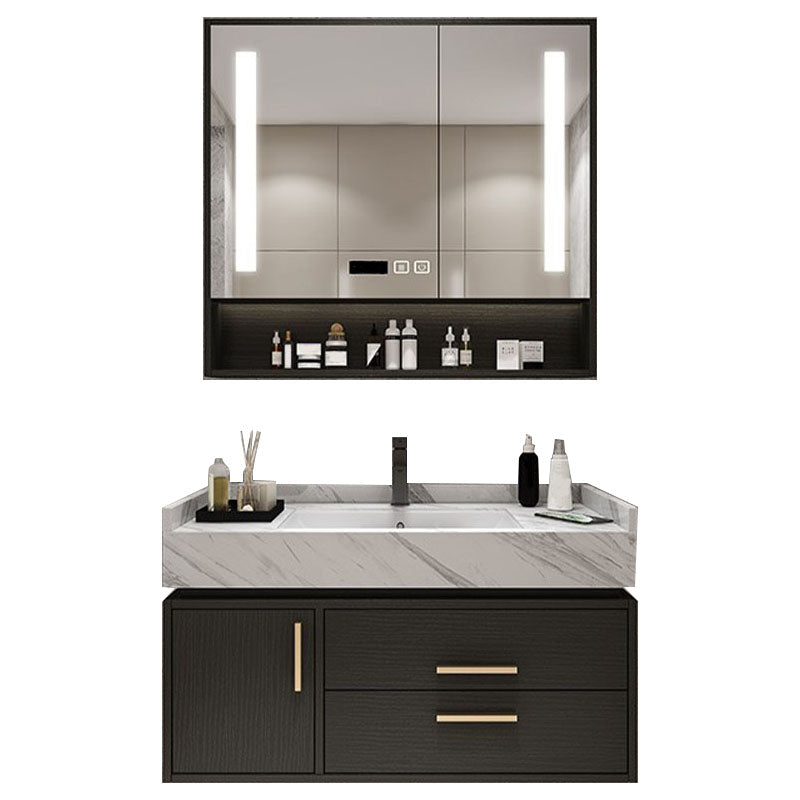 Mirror Included Wall Mount Sink Vanity with Sink Faucet for Bathroom Clearhalo 'Bathroom Remodel & Bathroom Fixtures' 'Bathroom Vanities' 'bathroom_vanities' 'Home Improvement' 'home_improvement' 'home_improvement_bathroom_vanities' 7831656