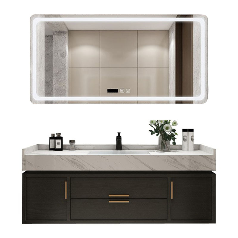 Mirror Included Wall Mount Sink Vanity with Sink Faucet for Bathroom Clearhalo 'Bathroom Remodel & Bathroom Fixtures' 'Bathroom Vanities' 'bathroom_vanities' 'Home Improvement' 'home_improvement' 'home_improvement_bathroom_vanities' 7831658