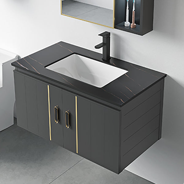 Modern Style Bath Vanity Wall Mount Dirt Resistant Bath Vanity with Faucet Clearhalo 'Bathroom Remodel & Bathroom Fixtures' 'Bathroom Vanities' 'bathroom_vanities' 'Home Improvement' 'home_improvement' 'home_improvement_bathroom_vanities' 7831764