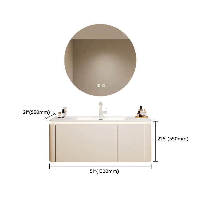 Wall Mount Sink Included Sink Vanity with Faucet Mirror for Bathroom Clearhalo 'Bathroom Remodel & Bathroom Fixtures' 'Bathroom Vanities' 'bathroom_vanities' 'Home Improvement' 'home_improvement' 'home_improvement_bathroom_vanities' 7833160