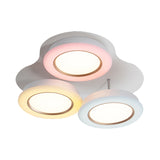 Bean Kids Room Ceiling Lamp Acrylic 3 Lights Macaron Style LED Flush Mount Light Fixture in Warm/White Light Clearhalo 'Ceiling Lights' 'Close To Ceiling Lights' 'Close to ceiling' 'Flush mount' Lighting' 784115