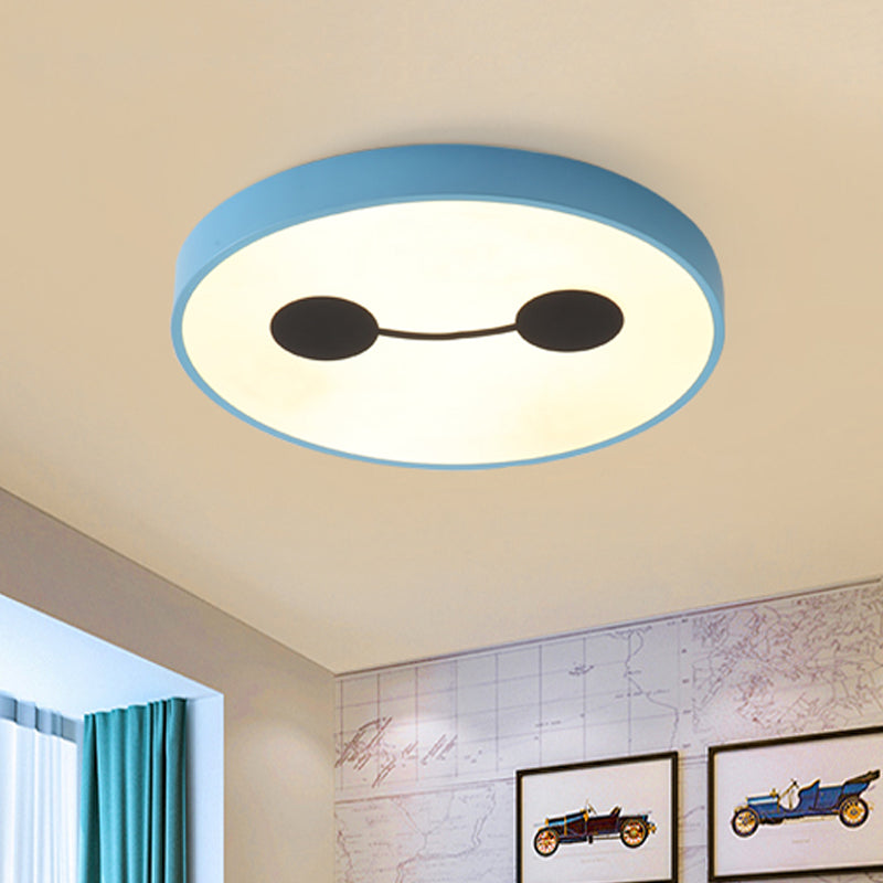 Cartoon Comic Character Iron Flushmount LED Flush Mount Ceiling Light Fixture in Blue, Warm/White Light Clearhalo 'Ceiling Lights' 'Close To Ceiling Lights' 'Close to ceiling' 'Flush mount' Lighting' 784122