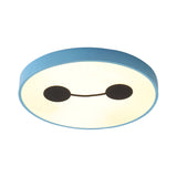 Cartoon Comic Character Iron Flushmount LED Flush Mount Ceiling Light Fixture in Blue, Warm/White Light Clearhalo 'Ceiling Lights' 'Close To Ceiling Lights' 'Close to ceiling' 'Flush mount' Lighting' 784123