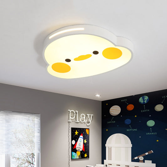 Cute Chick Baby Room Flushmount Light Acrylic Cartoon LED Flush Mount Ceiling Light Fixture in White White Clearhalo 'Ceiling Lights' 'Close To Ceiling Lights' 'Close to ceiling' 'Flush mount' Lighting' 784161