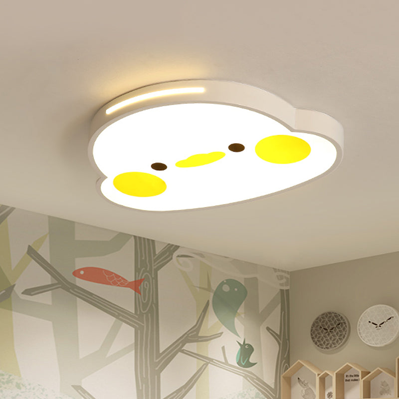 Cute Chick Baby Room Flushmount Light Acrylic Cartoon LED Flush Mount Ceiling Light Fixture in White Clearhalo 'Ceiling Lights' 'Close To Ceiling Lights' 'Close to ceiling' 'Flush mount' Lighting' 784162