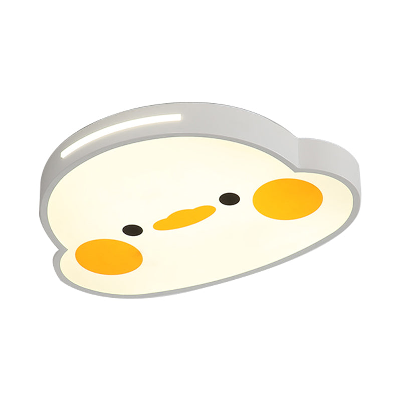 Cute Chick Baby Room Flushmount Light Acrylic Cartoon LED Flush Mount Ceiling Light Fixture in White Clearhalo 'Ceiling Lights' 'Close To Ceiling Lights' 'Close to ceiling' 'Flush mount' Lighting' 784163