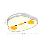 Cute Chick Baby Room Flushmount Light Acrylic Cartoon LED Flush Mount Ceiling Light Fixture in White Clearhalo 'Ceiling Lights' 'Close To Ceiling Lights' 'Close to ceiling' 'Flush mount' Lighting' 784164