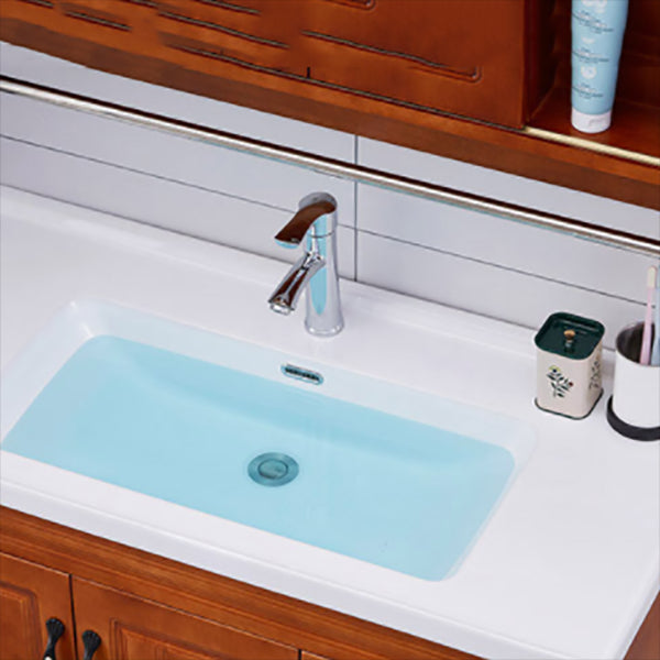 Traditional Wood Sink Vanity Freestanding Bathroom Vanity Set with Mirror Clearhalo 'Bathroom Remodel & Bathroom Fixtures' 'Bathroom Vanities' 'bathroom_vanities' 'Home Improvement' 'home_improvement' 'home_improvement_bathroom_vanities' 7846739