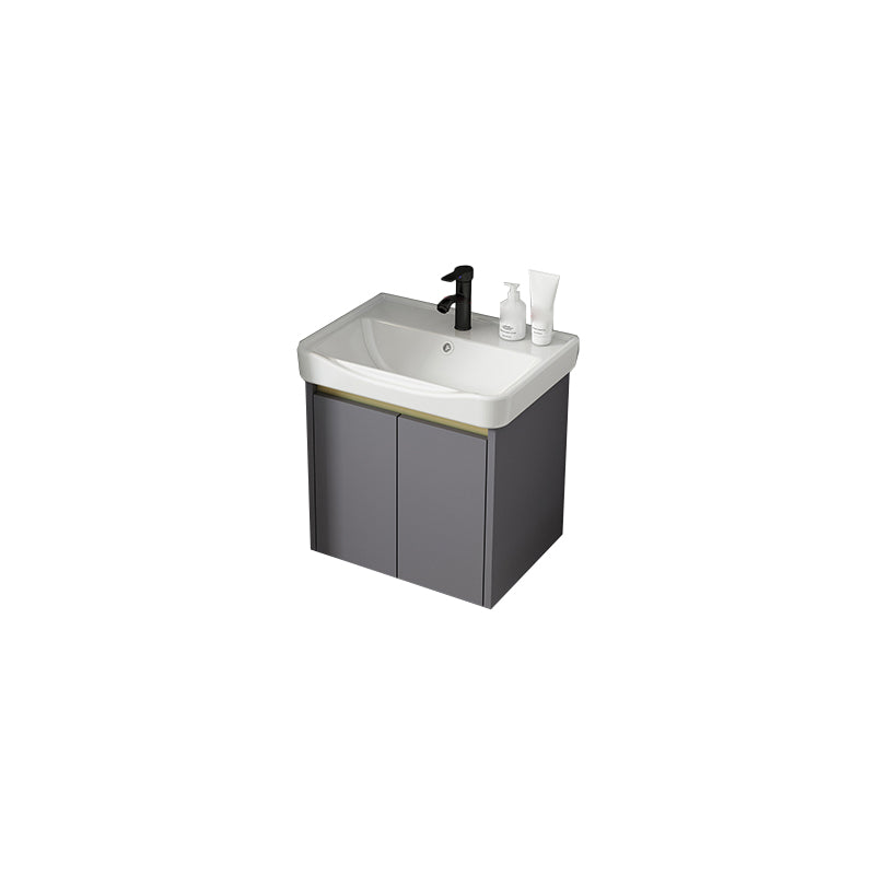 Metal Bathroom Sink Vanity Wall Mounted Bathroom Sink Vanity with Faucet Vanity & Faucet 20"L x 14"W x 16"H Clearhalo 'Bathroom Remodel & Bathroom Fixtures' 'Bathroom Vanities' 'bathroom_vanities' 'Home Improvement' 'home_improvement' 'home_improvement_bathroom_vanities' 7846785