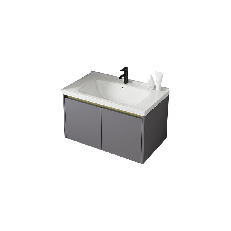 Metal Bathroom Sink Vanity Wall Mounted Bathroom Sink Vanity with Faucet Vanity & Faucet Clearhalo 'Bathroom Remodel & Bathroom Fixtures' 'Bathroom Vanities' 'bathroom_vanities' 'Home Improvement' 'home_improvement' 'home_improvement_bathroom_vanities' 7846787