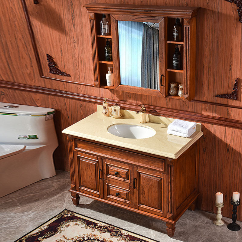 Freestanding Mirror Included Bathroom Sink Vanity with Sink Faucet Clearhalo 'Bathroom Remodel & Bathroom Fixtures' 'Bathroom Vanities' 'bathroom_vanities' 'Home Improvement' 'home_improvement' 'home_improvement_bathroom_vanities' 7846814