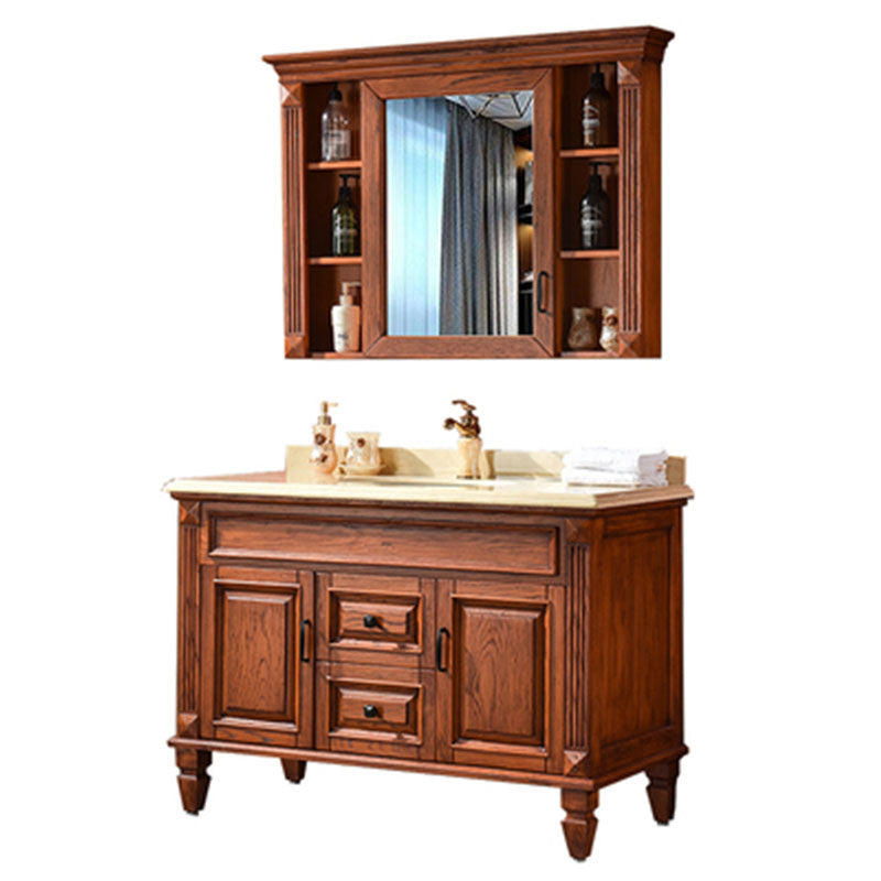 Freestanding Mirror Included Bathroom Sink Vanity with Sink Faucet Clearhalo 'Bathroom Remodel & Bathroom Fixtures' 'Bathroom Vanities' 'bathroom_vanities' 'Home Improvement' 'home_improvement' 'home_improvement_bathroom_vanities' 7846815