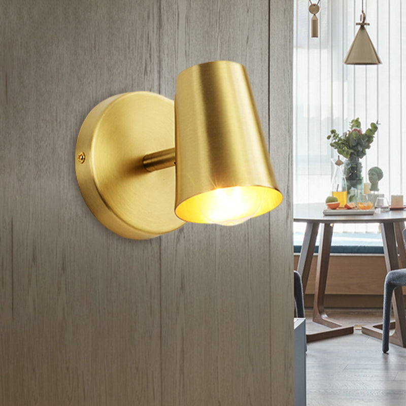 1/2/3-Head Metal Vanity Lighting Antiqued Brass Finish Cup Shape Bathroom Wall Sconce Lamp 1.0 Brass Clearhalo 'Vanity Lights' 'Wall Lights' Lighting' 784777