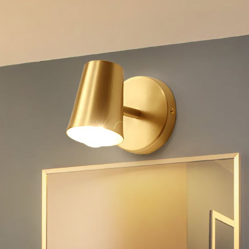 1/2/3-Head Metal Vanity Lighting Antiqued Brass Finish Cup Shape Bathroom Wall Sconce Lamp Clearhalo 'Vanity Lights' 'Wall Lights' Lighting' 784779