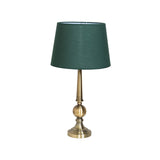 Drum Fabric Table Lighting Countryside 1 Light Living Room Night Lamp in Green with Ball Base Clearhalo 'Lamps' 'Table Lamps' Lighting' 785387