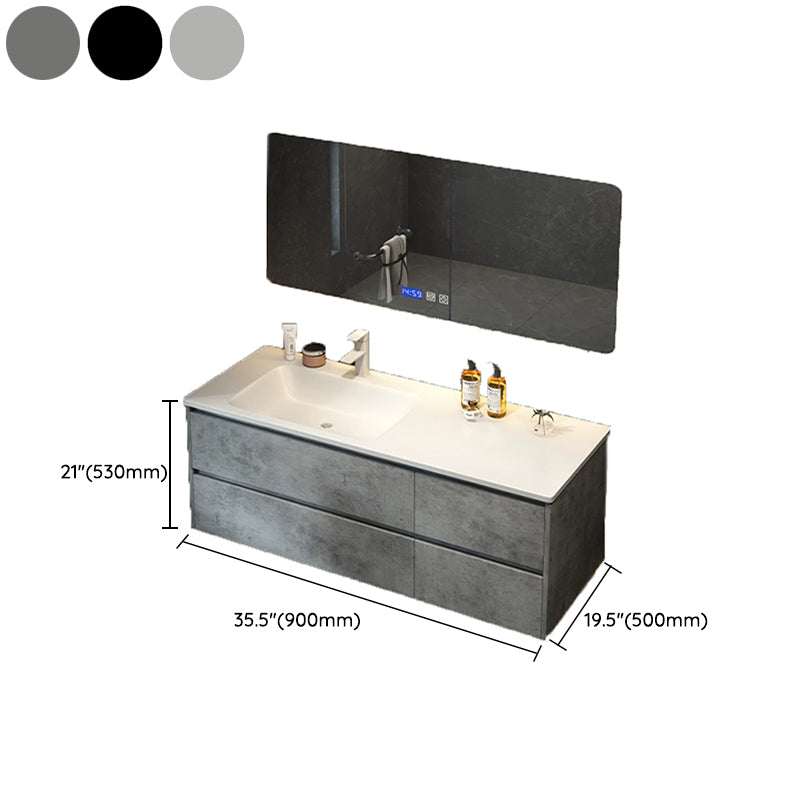 Wall Mount Sink Included Sink Vanity with Mirror Faucet for Bathroom Clearhalo 'Bathroom Remodel & Bathroom Fixtures' 'Bathroom Vanities' 'bathroom_vanities' 'Home Improvement' 'home_improvement' 'home_improvement_bathroom_vanities' 7862615