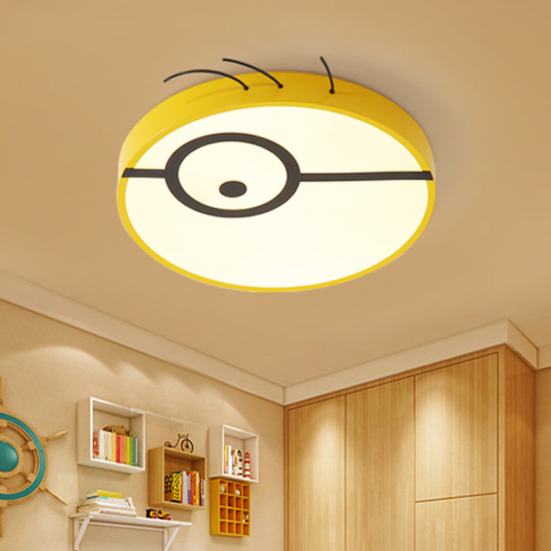 Kids Cartoon Character Flushmount Light Acrylic Kindergarten LED Ceiling Fixture in Yellow Yellow B Clearhalo 'Ceiling Lights' 'Close To Ceiling Lights' 'Close to ceiling' 'Flush mount' Lighting' 787080