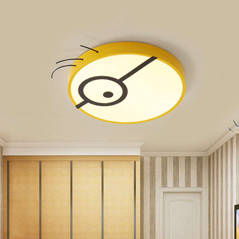 Kids Cartoon Character Flushmount Light Acrylic Kindergarten LED Ceiling Fixture in Yellow Clearhalo 'Ceiling Lights' 'Close To Ceiling Lights' 'Close to ceiling' 'Flush mount' Lighting' 787081