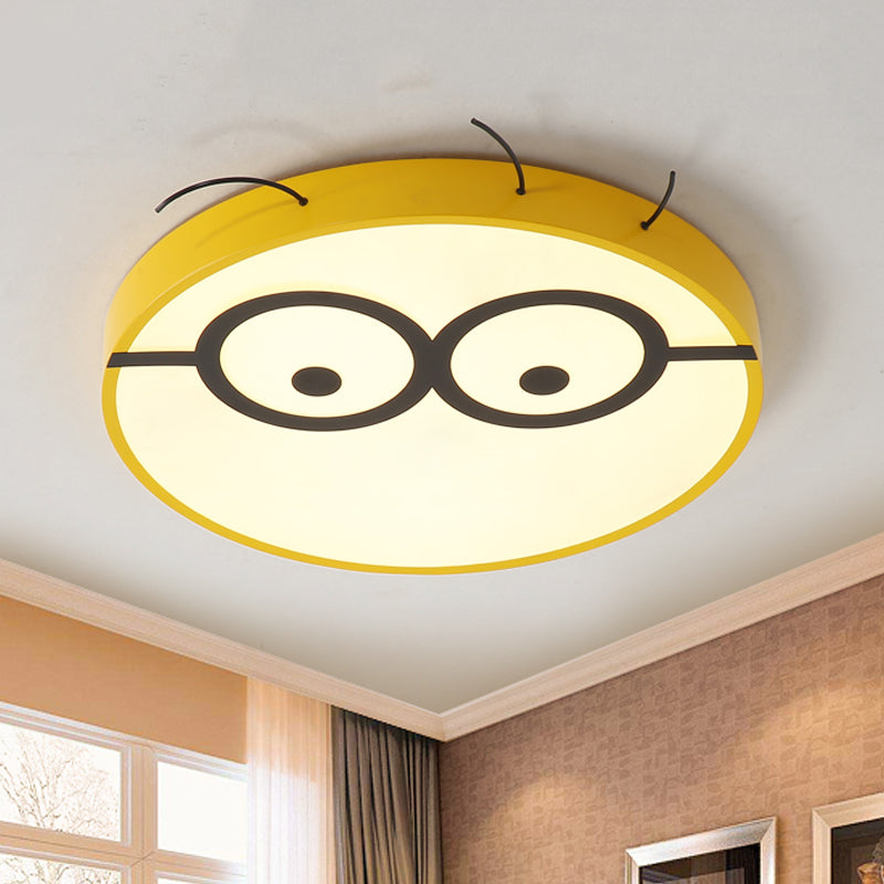 Kids Cartoon Character Flushmount Light Acrylic Kindergarten LED Ceiling Fixture in Yellow Yellow A Clearhalo 'Ceiling Lights' 'Close To Ceiling Lights' 'Close to ceiling' 'Flush mount' Lighting' 787084