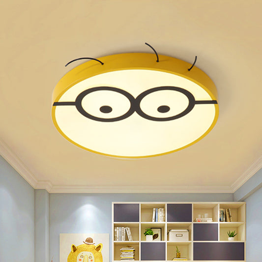 Kids Cartoon Character Flushmount Light Acrylic Kindergarten LED Ceiling Fixture in Yellow Clearhalo 'Ceiling Lights' 'Close To Ceiling Lights' 'Close to ceiling' 'Flush mount' Lighting' 787085