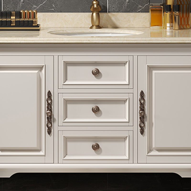 Wood Bathroom Vanity Drawers Mirror Single Sink Freestanding Bath Vanity with 2 Doors Clearhalo 'Bathroom Remodel & Bathroom Fixtures' 'Bathroom Vanities' 'bathroom_vanities' 'Home Improvement' 'home_improvement' 'home_improvement_bathroom_vanities' 7872000