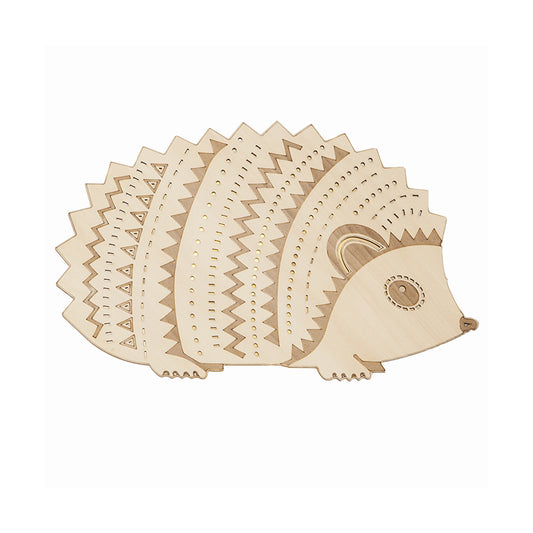 Wood Hedgehog Flush Mount Wall Sconce Kids Beige LED Wall Lighting Fixture for Bedside, Leftward/Rightward Clearhalo 'Wall Lamps & Sconces' 'Wall Lights' Lighting' 787213