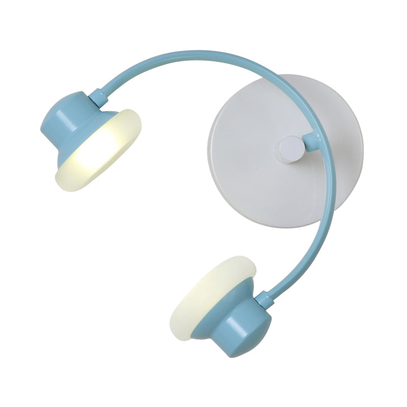 Creative Headphone Wall Light Kit Acrylic Children Bedroom LED Sconce Lighting in Blue/Pink Clearhalo 'Wall Lamps & Sconces' 'Wall Lights' Lighting' 787243