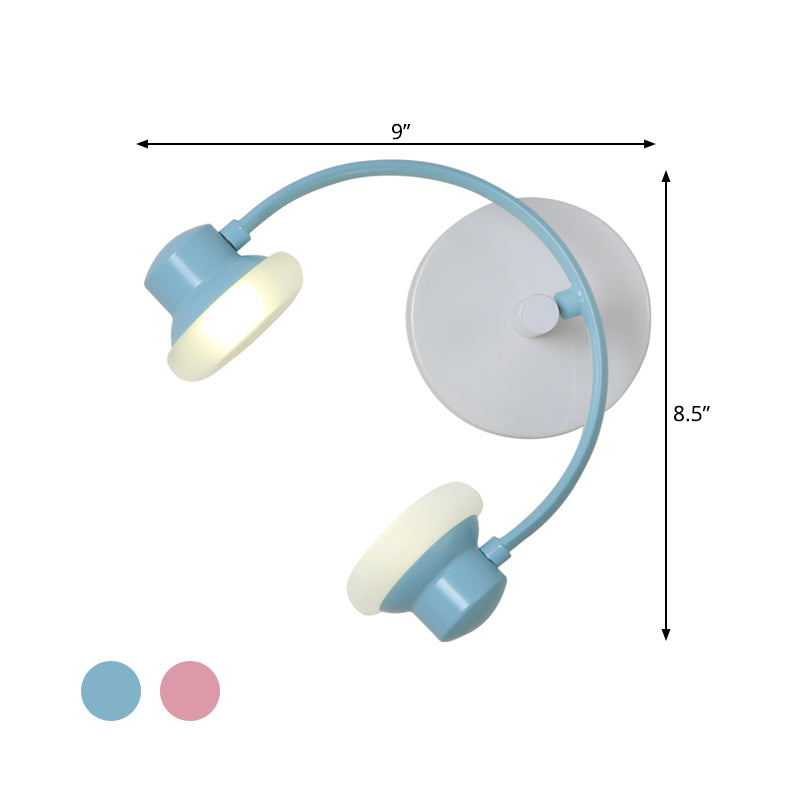 Creative Headphone Wall Light Kit Acrylic Children Bedroom LED Sconce Lighting in Blue/Pink Clearhalo 'Wall Lamps & Sconces' 'Wall Lights' Lighting' 787245