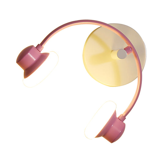 Creative Headphone Wall Light Kit Acrylic Children Bedroom LED Sconce Lighting in Blue/Pink Clearhalo 'Wall Lamps & Sconces' 'Wall Lights' Lighting' 787248