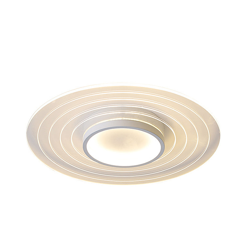 White Ultra-Thin Disk Flushmount Simple 16.5"/20.5"/24.5" W LED Acrylic Flush Lighting in Warm/White Light for Bedroom Clearhalo 'Ceiling Lights' 'Close To Ceiling Lights' 'Close to ceiling' 'Flush mount' Lighting' 787332