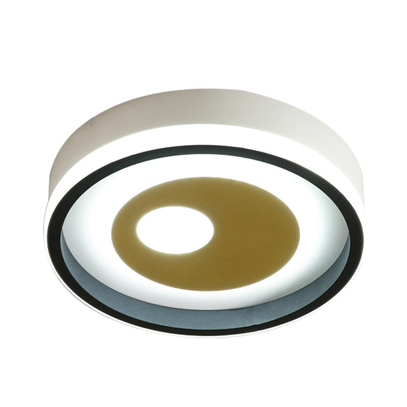 LED Hallway Flush Lighting Modernist Black and White Flush Ceiling Lamp with Round/Square Acrylic Shade Clearhalo 'Ceiling Lights' 'Close To Ceiling Lights' 'Close to ceiling' 'Flush mount' Lighting' 787389