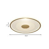 LED Bedroom Flush Lamp Minimalism White-Gold Flush Mount Fixture with Disc Acrylic Shade in White/Warm Light Clearhalo 'Ceiling Lights' 'Close To Ceiling Lights' 'Close to ceiling' 'Flush mount' Lighting' 787406