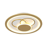 16"/19.5" Dia Acrylic Round Flush Mount Fixture Modernist LED Flushmount in Gold, Warm/White Light Clearhalo 'Ceiling Lights' 'Close To Ceiling Lights' 'Close to ceiling' 'Flush mount' Lighting' 787448