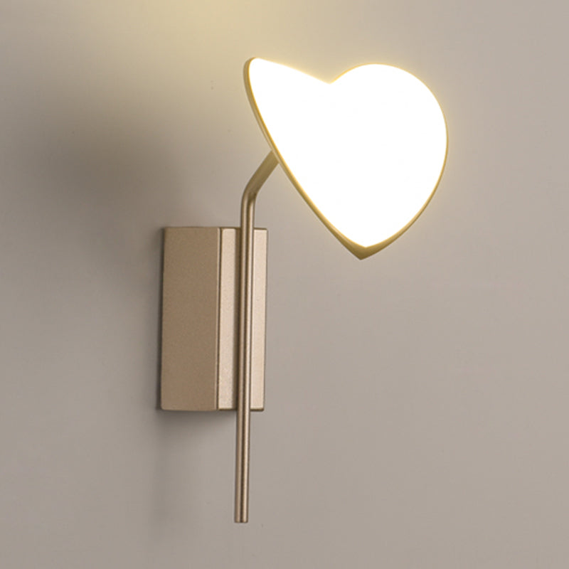 Leaf-Shape Hallway Wall Mounted Light Metal LED Contemporary Wall Sconce Lamp in Gold Clearhalo 'Cast Iron' 'Glass' 'Industrial' 'Modern wall lights' 'Modern' 'Tiffany' 'Traditional wall lights' 'Wall Lamps & Sconces' 'Wall Lights' Lighting' 787665