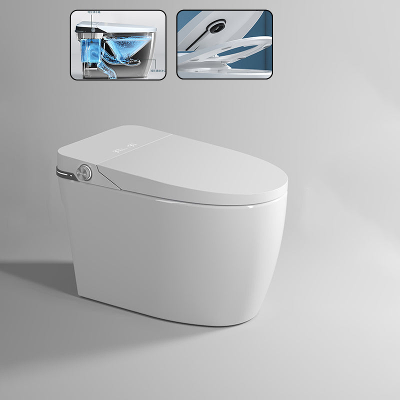 Ceramic White Floor Mount Bidet with Heated Seat Elongated Remote Control Included No Clearhalo 'Bathroom Remodel & Bathroom Fixtures' 'Bidets' 'Home Improvement' 'home_improvement' 'home_improvement_bidets' 'Toilets & Bidets' 7877933