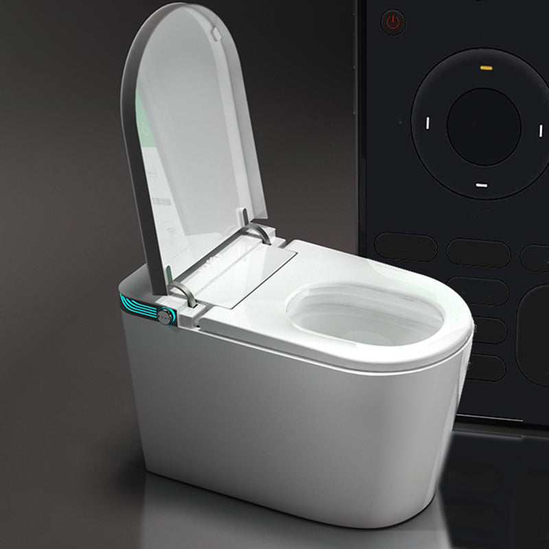 Ceramic White Floor Mount Bidet with Temperature Control Elongated Clearhalo 'Bathroom Remodel & Bathroom Fixtures' 'Bidets' 'Home Improvement' 'home_improvement' 'home_improvement_bidets' 'Toilets & Bidets' 7877975