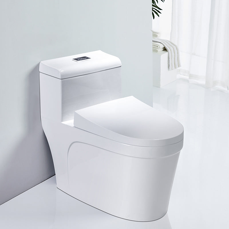 White Plastic Floor Standing Bidet with Temperature Control Elongated Contemporary 16"L x 28"W x 26"H Manual Flip (Standard) Clearhalo 'Bathroom Remodel & Bathroom Fixtures' 'Bidets' 'Home Improvement' 'home_improvement' 'home_improvement_bidets' 'Toilets & Bidets' 7878052