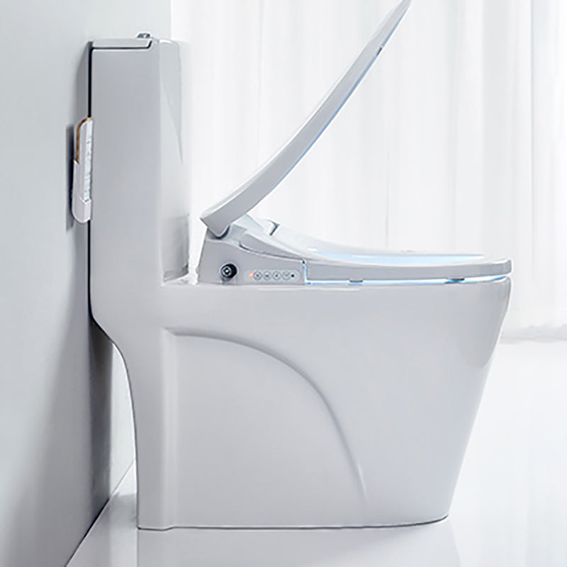 White Plastic Floor Standing Bidet with Temperature Control Elongated Contemporary Clearhalo 'Bathroom Remodel & Bathroom Fixtures' 'Bidets' 'Home Improvement' 'home_improvement' 'home_improvement_bidets' 'Toilets & Bidets' 7878058