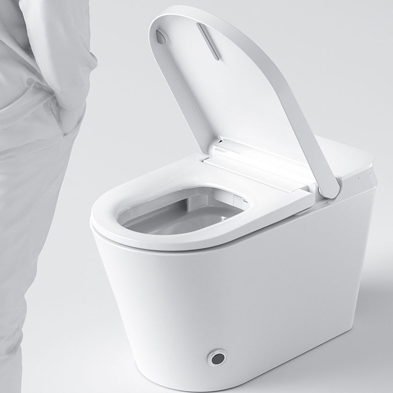 White Floor Standing Bidet with Temperature Control Elongated Contemporary Clearhalo 'Bathroom Remodel & Bathroom Fixtures' 'Bidets' 'Home Improvement' 'home_improvement' 'home_improvement_bidets' 'Toilets & Bidets' 7878097