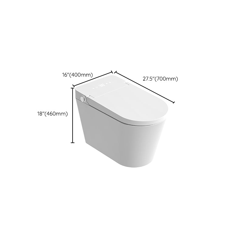White Floor Standing Bidet with Temperature Control Elongated Contemporary Clearhalo 'Bathroom Remodel & Bathroom Fixtures' 'Bidets' 'Home Improvement' 'home_improvement' 'home_improvement_bidets' 'Toilets & Bidets' 7878098