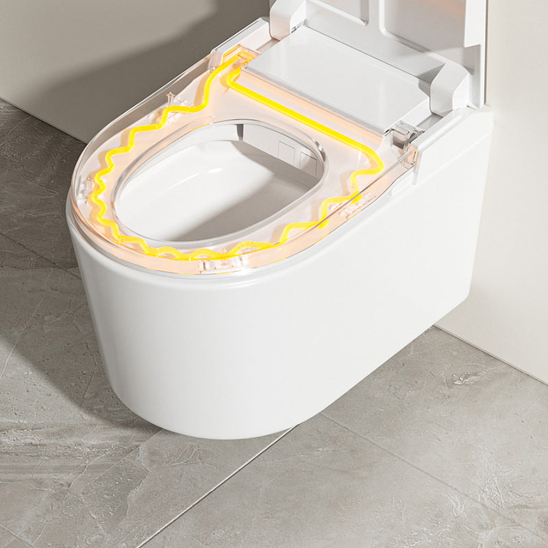 White Elongated Wall Mounted Bidet with Wireless Remote Control Clearhalo 'Bathroom Remodel & Bathroom Fixtures' 'Bidets' 'Home Improvement' 'home_improvement' 'home_improvement_bidets' 'Toilets & Bidets' 7878131