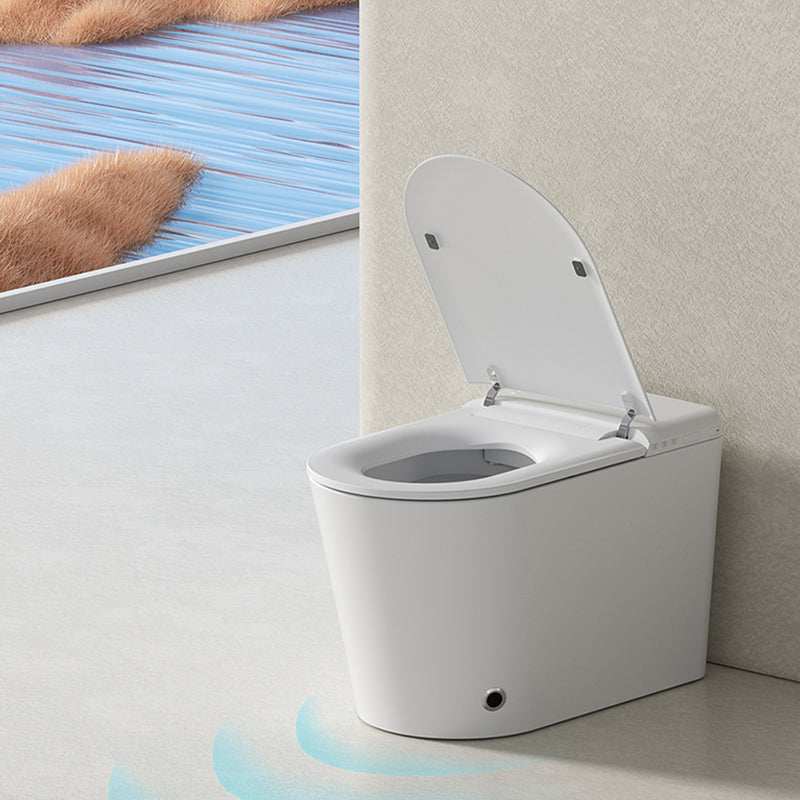 Elongated Floor Mount Bidet with Heated Seat White Ceramic Contemporary Clearhalo 'Bathroom Remodel & Bathroom Fixtures' 'Bidets' 'Home Improvement' 'home_improvement' 'home_improvement_bidets' 'Toilets & Bidets' 7878202