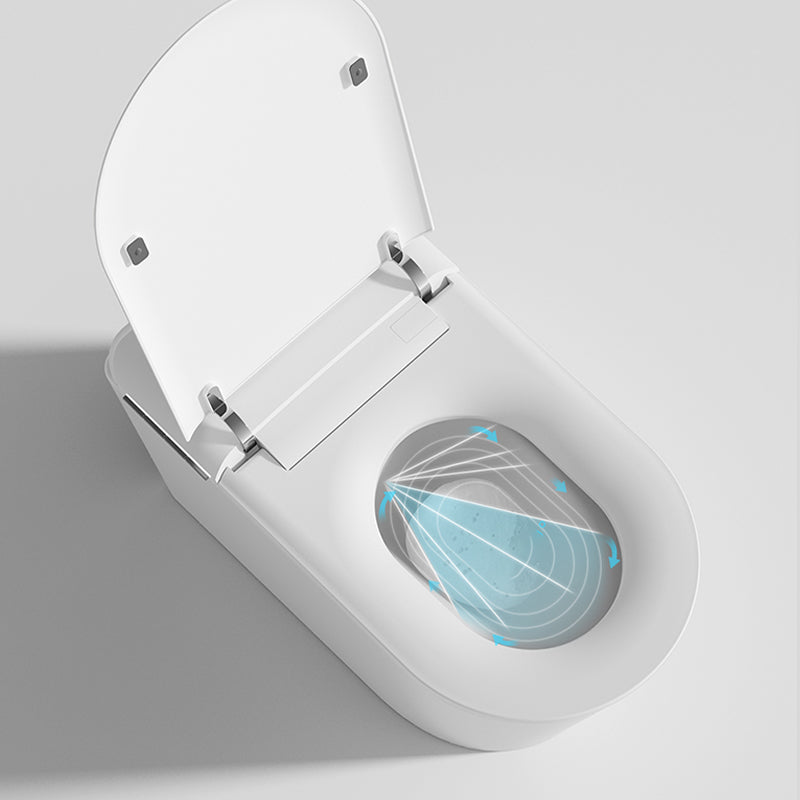 Elongated Floor Mount Bidet with Heated Seat White Ceramic Contemporary Clearhalo 'Bathroom Remodel & Bathroom Fixtures' 'Bidets' 'Home Improvement' 'home_improvement' 'home_improvement_bidets' 'Toilets & Bidets' 7878204