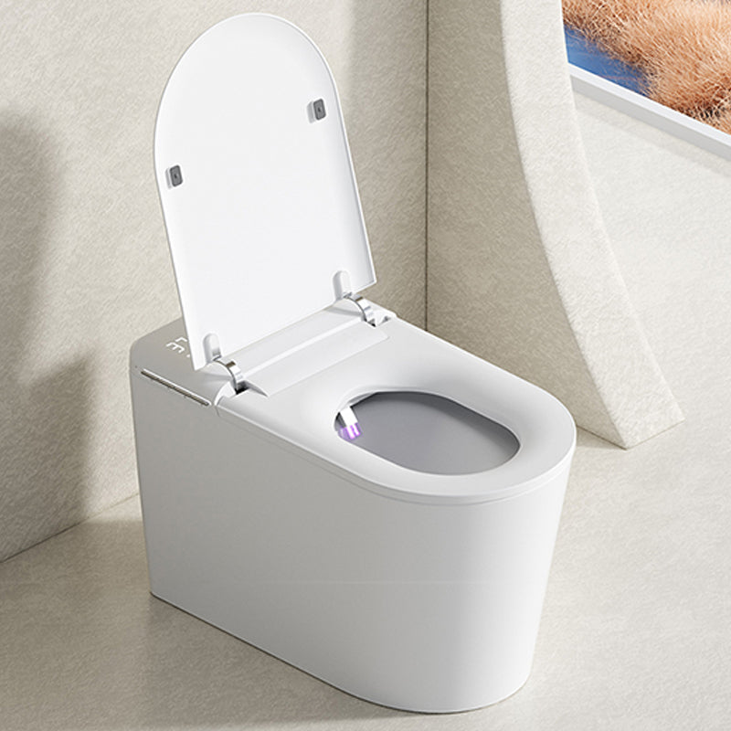 Elongated Floor Mount Bidet with Heated Seat White Ceramic Contemporary Clearhalo 'Bathroom Remodel & Bathroom Fixtures' 'Bidets' 'Home Improvement' 'home_improvement' 'home_improvement_bidets' 'Toilets & Bidets' 7878210