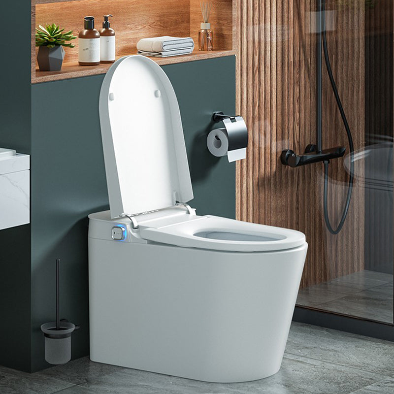 Elongated Floor Mount Bidet with Heated Seat White Ceramic Antimicrobial Clearhalo 'Bathroom Remodel & Bathroom Fixtures' 'Bidets' 'Home Improvement' 'home_improvement' 'home_improvement_bidets' 'Toilets & Bidets' 7878215