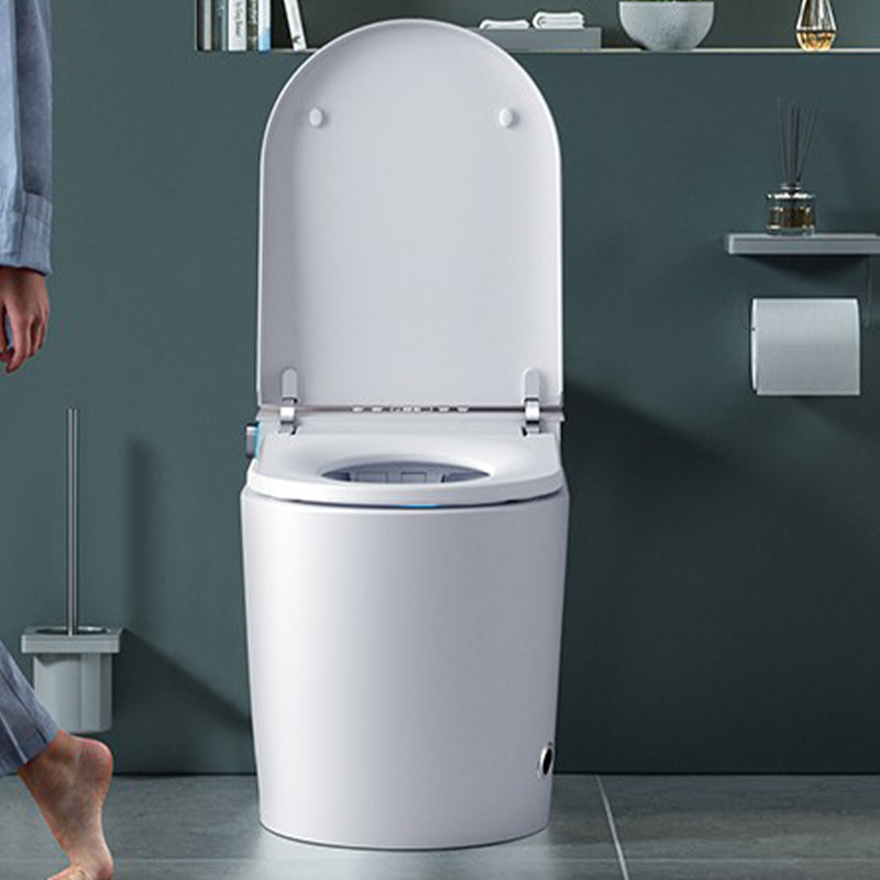 Elongated Floor Mount Bidet with Heated Seat White Ceramic Antimicrobial Clearhalo 'Bathroom Remodel & Bathroom Fixtures' 'Bidets' 'Home Improvement' 'home_improvement' 'home_improvement_bidets' 'Toilets & Bidets' 7878216