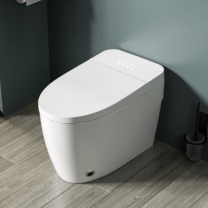 White Elongated Floor Standing Bidet with Heated Seat Plastic Bidets Clearhalo 'Bathroom Remodel & Bathroom Fixtures' 'Bidets' 'Home Improvement' 'home_improvement' 'home_improvement_bidets' 'Toilets & Bidets' 7878225