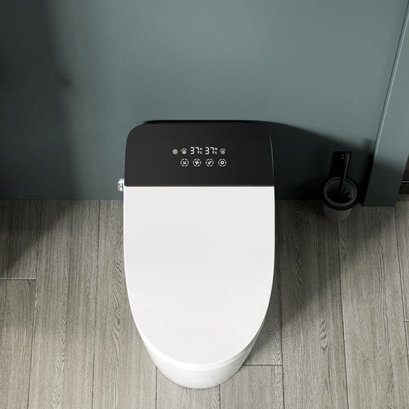 White Elongated Floor Standing Bidet with Heated Seat Plastic Bidets Clearhalo 'Bathroom Remodel & Bathroom Fixtures' 'Bidets' 'Home Improvement' 'home_improvement' 'home_improvement_bidets' 'Toilets & Bidets' 7878236