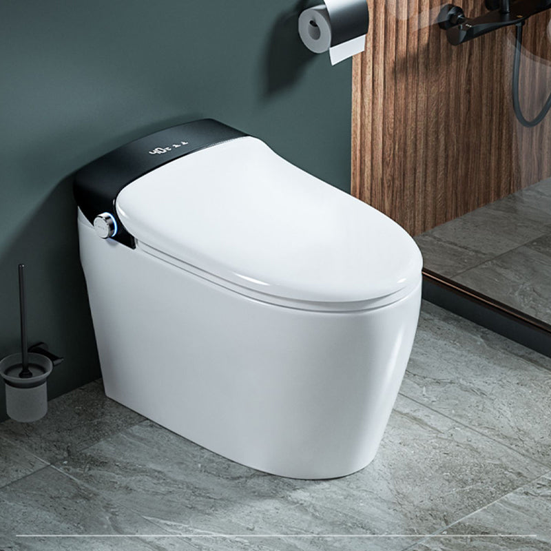 White Elongated Floor Standing Bidet with Heated Seat Stain Resistant Dryer Clearhalo 'Bathroom Remodel & Bathroom Fixtures' 'Bidets' 'Home Improvement' 'home_improvement' 'home_improvement_bidets' 'Toilets & Bidets' 7878255