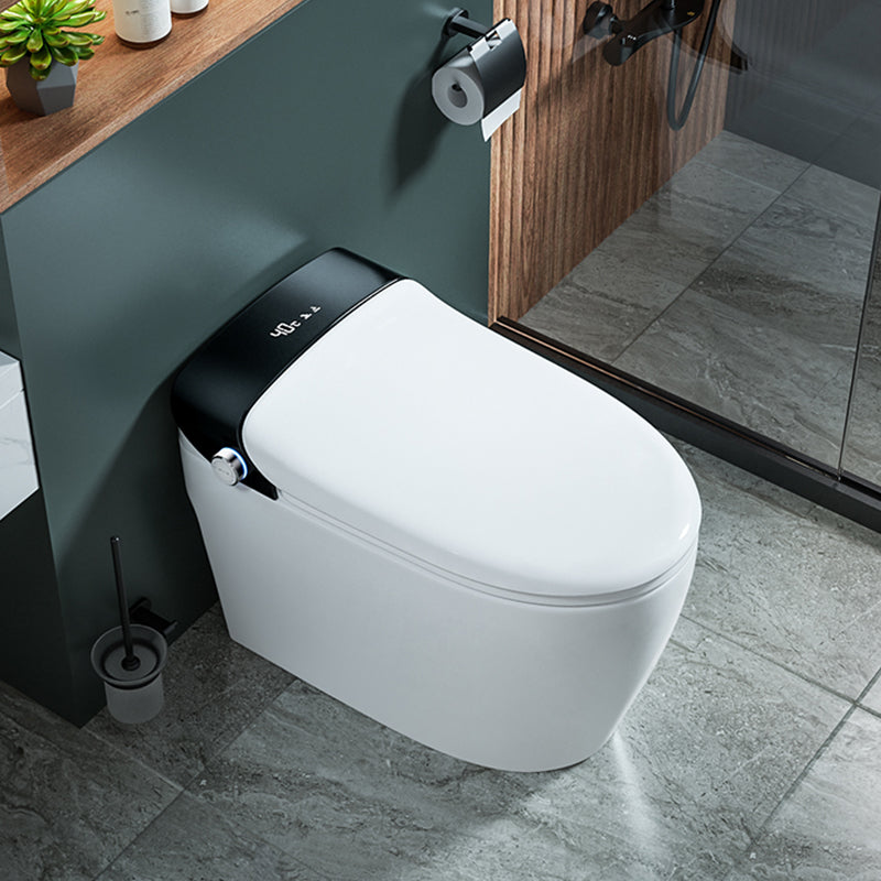 White Elongated Floor Standing Bidet with Heated Seat Stain Resistant Dryer Clearhalo 'Bathroom Remodel & Bathroom Fixtures' 'Bidets' 'Home Improvement' 'home_improvement' 'home_improvement_bidets' 'Toilets & Bidets' 7878256